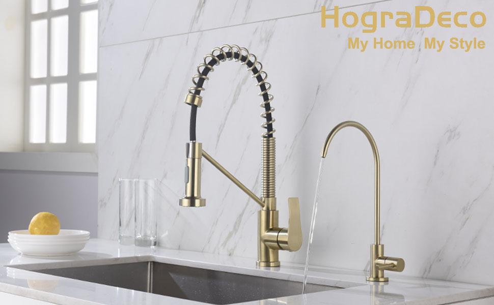 brushed gold water faucet for kitchen.jpg